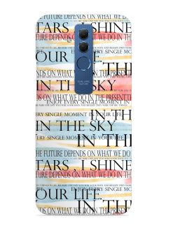 Seamless Slogans Pattern Snap Case for Honor Mate 20 Lite