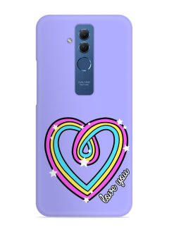 Colorful Rainbow Heart Snap Case for Honor Mate 20 Lite