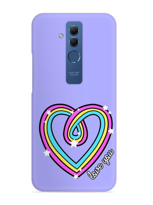 Colorful Rainbow Heart Snap Case for Honor Mate 20 Lite Edge Zapvi