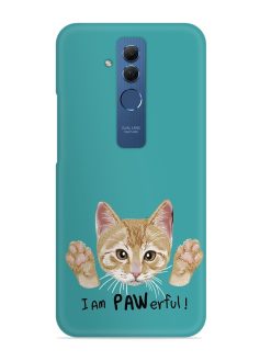 Typography Slogan Cat Snap Case for Honor Mate 20 Lite