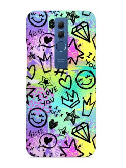 Bright Seamless Pattern Snap Case for Honor Mate 20 Lite