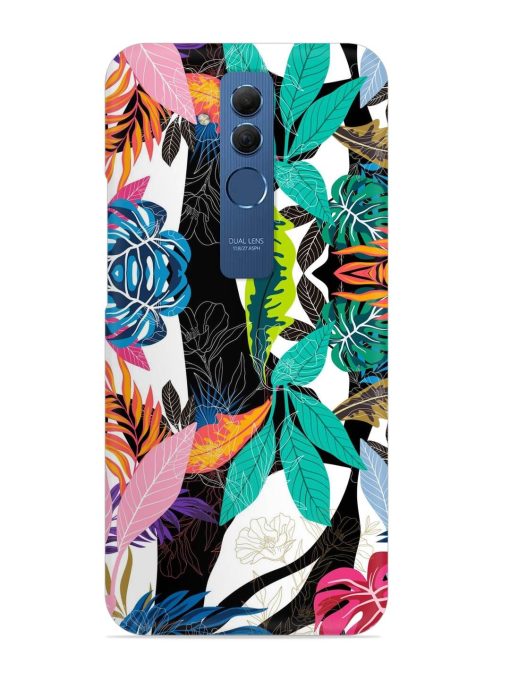 Floral Pattern Bright Snap Case for Honor Mate 20 Lite Edge Zapvi