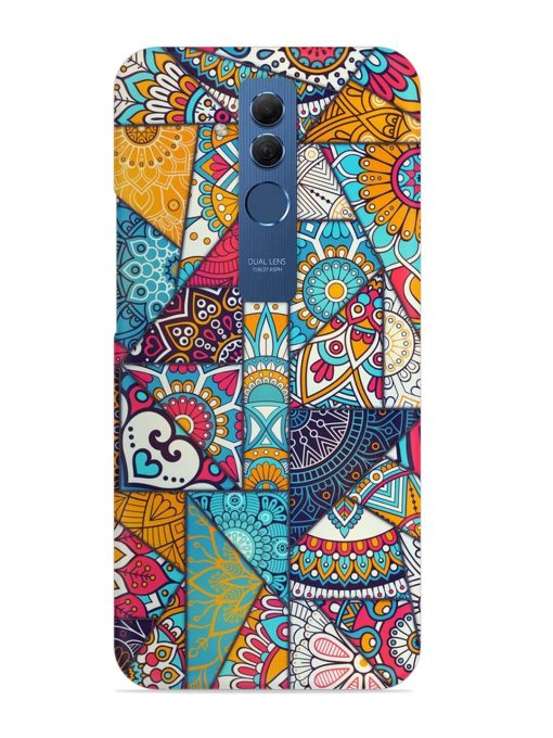 Patchwork Pattern Vintage Snap Case for Honor Mate 20 Lite Edge Zapvi