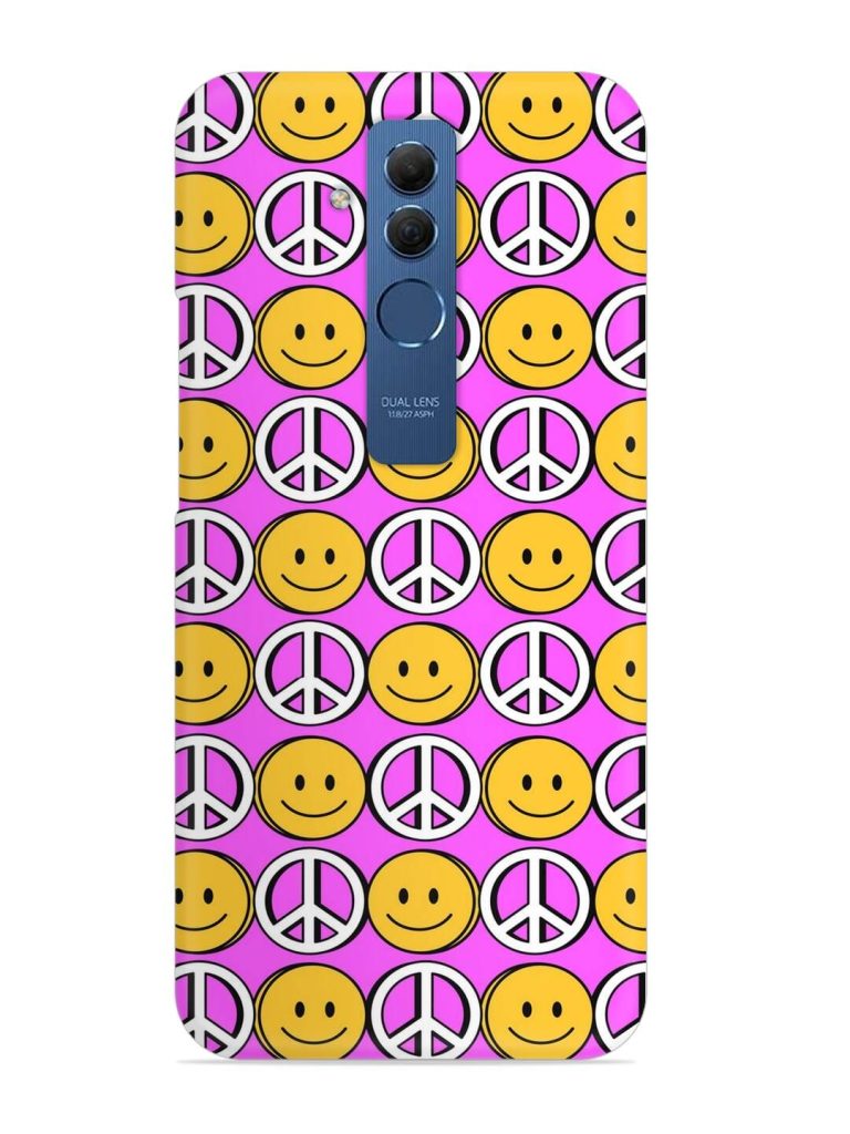 Smiley Face Peace Snap Case for Honor Mate 20 Lite