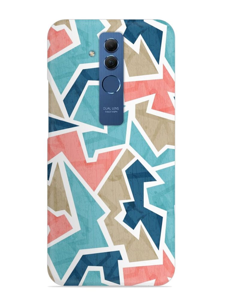 Vintage Geometric Triangle Snap Case for Honor Mate 20 Lite
