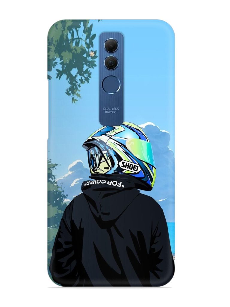 Rider With Helmet Snap Case for Honor Mate 20 Lite