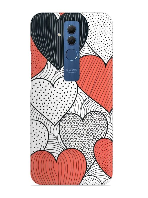 Girly Heart Seamless Snap Case for Honor Mate 20 Lite Edge Zapvi