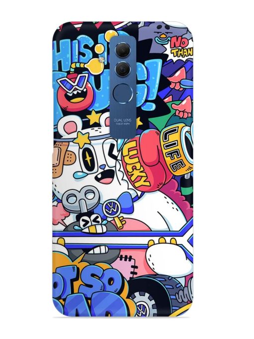 Universal Doodle Snap Case for Honor Mate 20 Lite Edge Zapvi