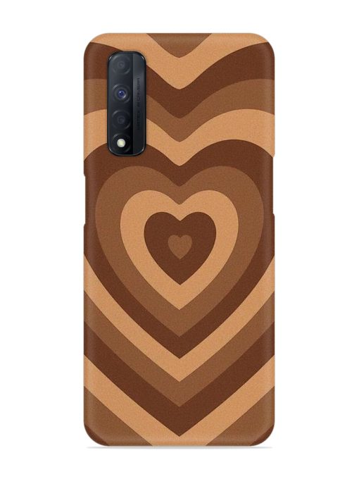 Brown Heart Snap Case for Realme Narzo 30 (4G) Edge Zapvi