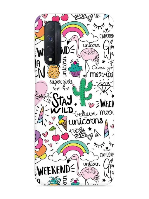 Unicorn Ice Cream Snap Case for Realme Narzo 30 (4G) Edge Zapvi