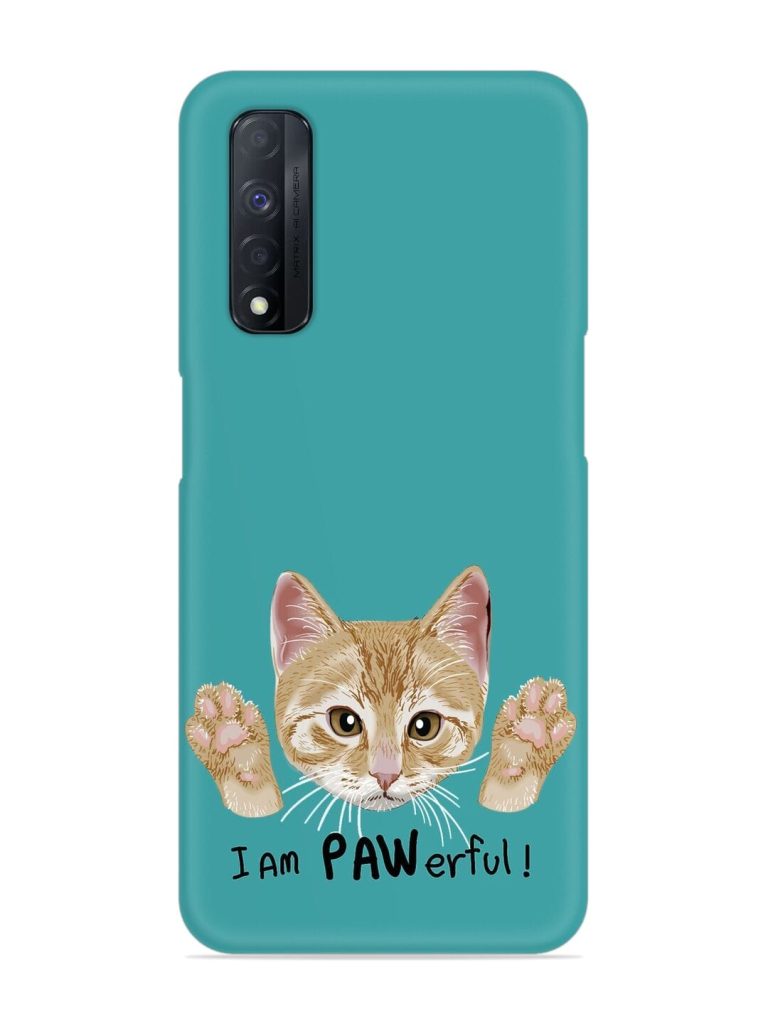 Typography Slogan Cat Snap Case for Realme Narzo 30 (4G)