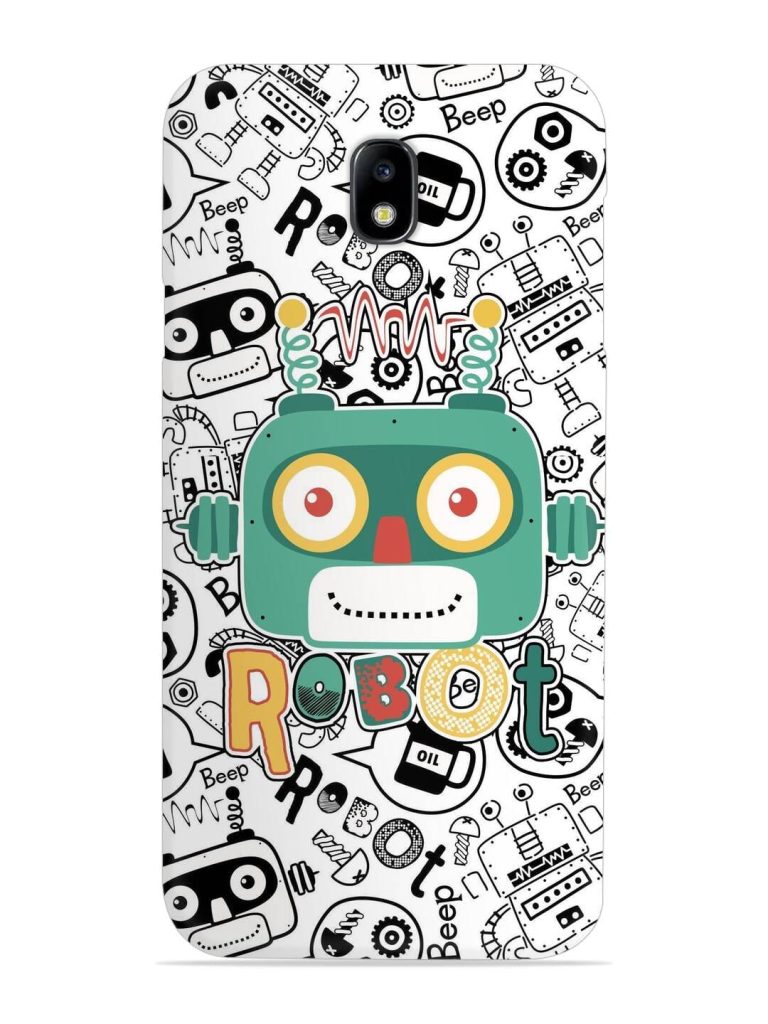 Robot Modern Seamless Pattern Snap Case for Samsung Galaxy J7 (2017)