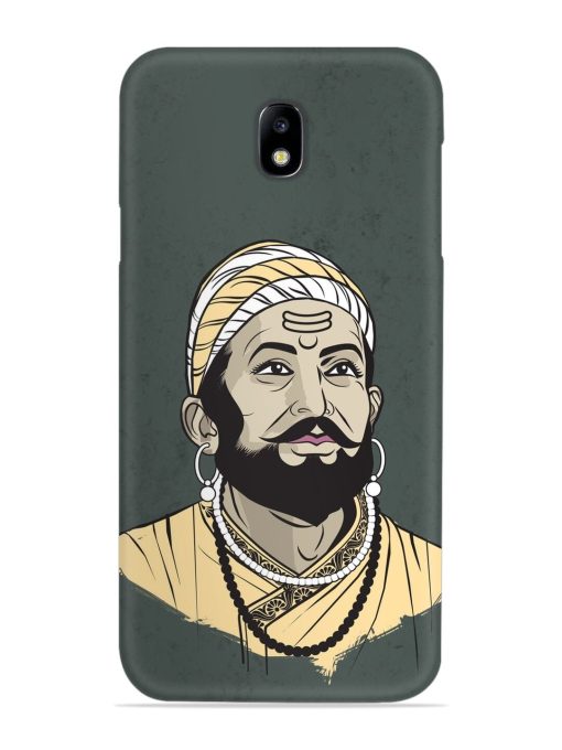 Shivaji Maharaj Vector Art Snap Case for Samsung Galaxy J7 (2017) Edge Zapvi