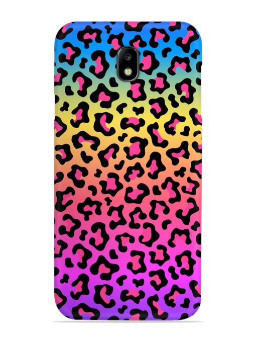 Neon Rainbow Colored Snap Case for Samsung Galaxy J7 (2017) Edge Zapvi