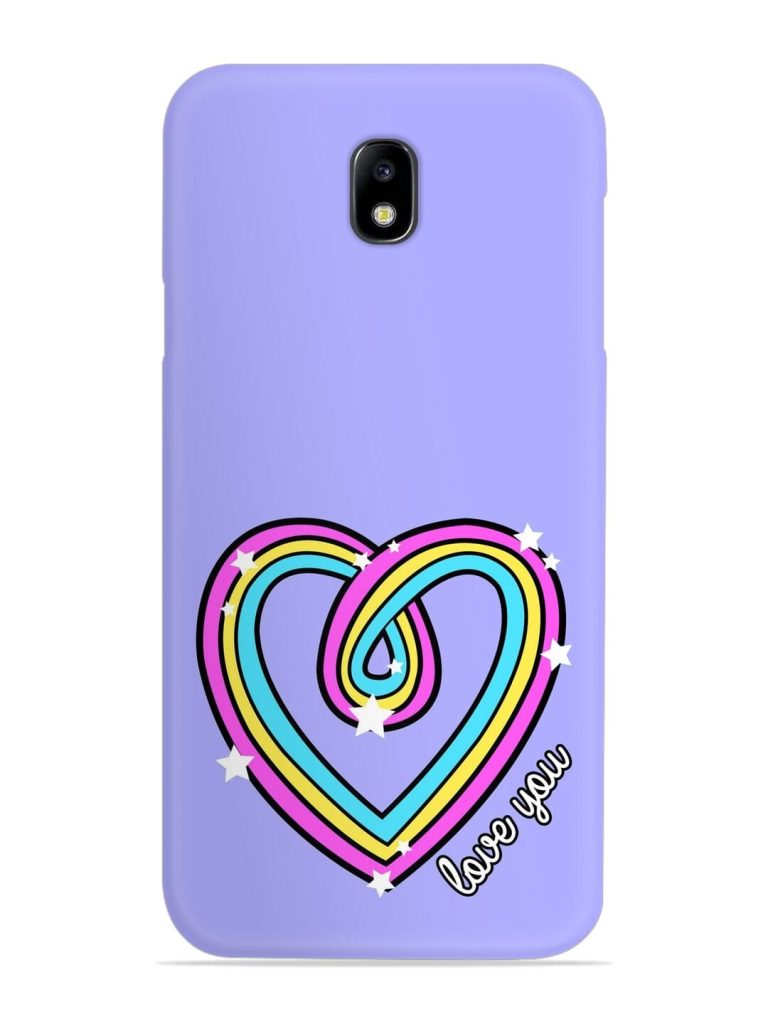 Colorful Rainbow Heart Snap Case for Samsung Galaxy J7 (2017)