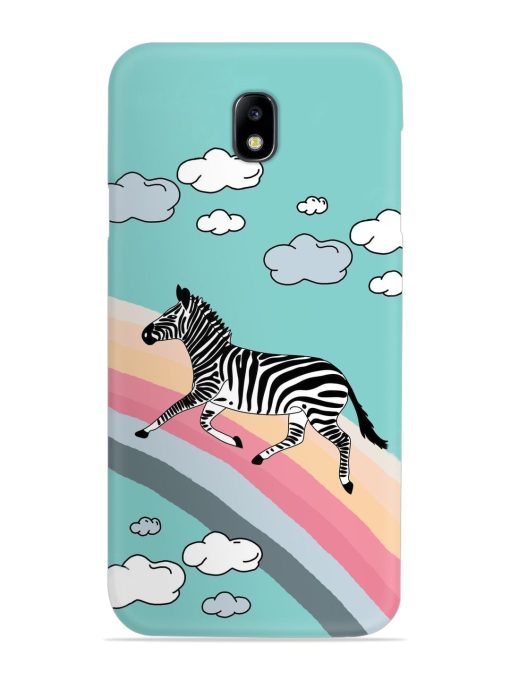 Running Zebra Snap Case for Samsung Galaxy J7 (2017) Edge Zapvi