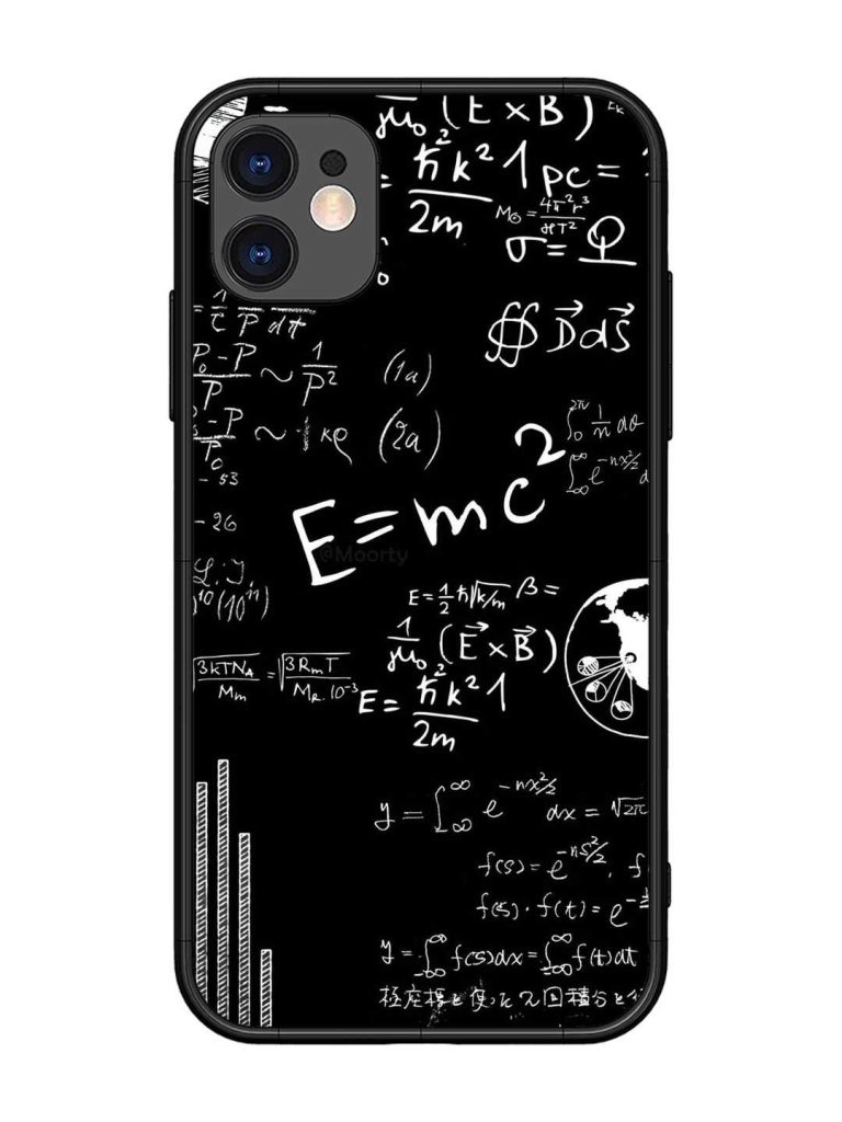 E=Mc2 Mass?Energy Equivalence Glossy Metal Phone Cover for Apple Iphone 11