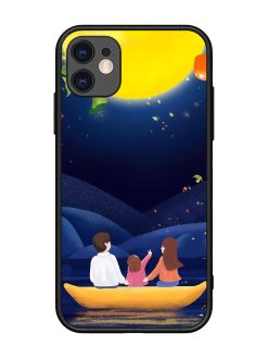 Happy Family And Beautiful View Glossy Metal Phone Cover for Apple Iphone 11