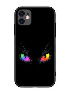 Cat Eyes Glossy Metal Phone Cover for Apple Iphone 11