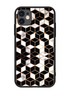 Vector Marble Texture Glossy Metal Phone Cover for Apple Iphone 11