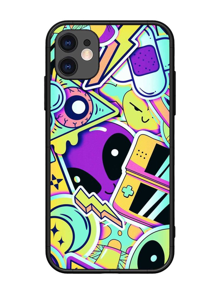 Scratch Art Glossy Metal Phone Cover for Apple Iphone 11