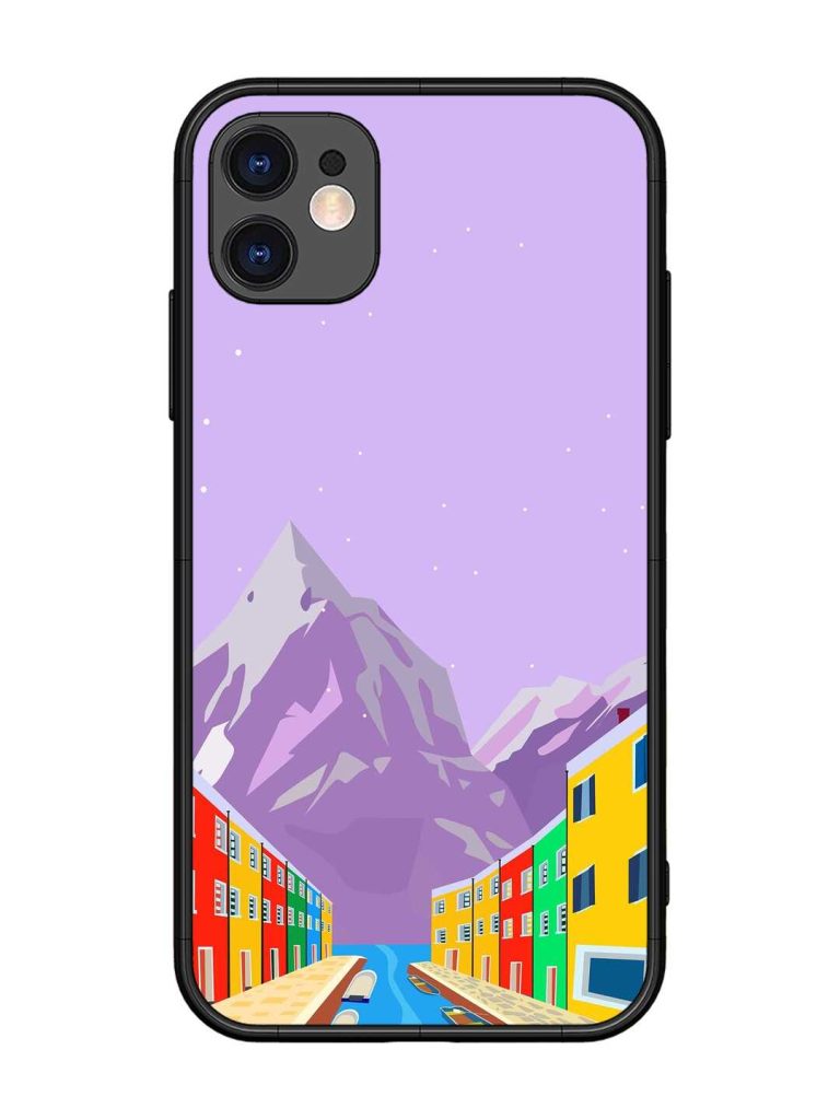 Venice City Illustration Glossy Metal Phone Cover for Apple Iphone 11