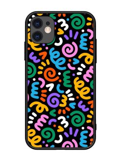 Colorful Seamless Vector Glossy Metal Phone Cover for Apple Iphone 11
