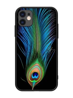 Peacock Feather Glossy Metal TPU Phone Cover for Apple Iphone 11