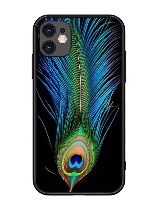 Peacock Feather Glossy Metal TPU Phone Cover for Apple Iphone 11 Edge Zapvi