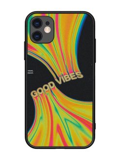 Good Vibes Glossy Metal Phone Cover for Apple Iphone 11