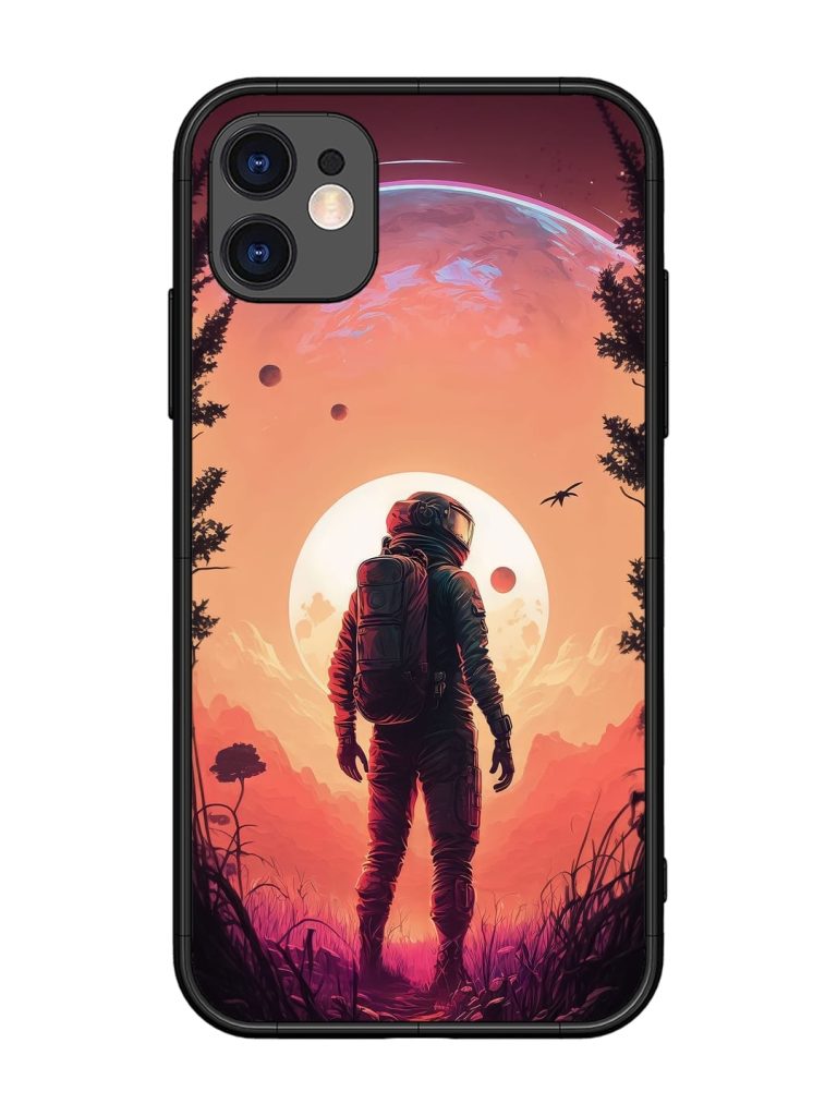 Red Sky At Morning Glossy Metal Phone Cover for Apple Iphone 11