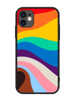 Minimal Pride Art Glossy Metal Phone Cover for Apple Iphone 11