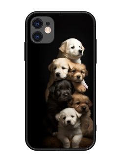 Cute Baby Dogs Glossy Metal Phone Cover for Apple Iphone 11
