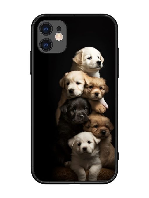 Cute Baby Dogs Glossy Metal Phone Cover for Apple Iphone 11 Edge Zapvi