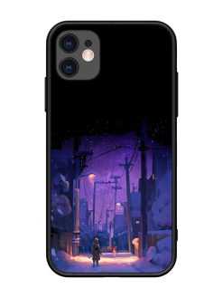 Winter Anime Art Glossy Metal Phone Cover for Apple Iphone 11