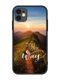 Find Your Way Glossy Metal Phone Cover for Apple Iphone 11
