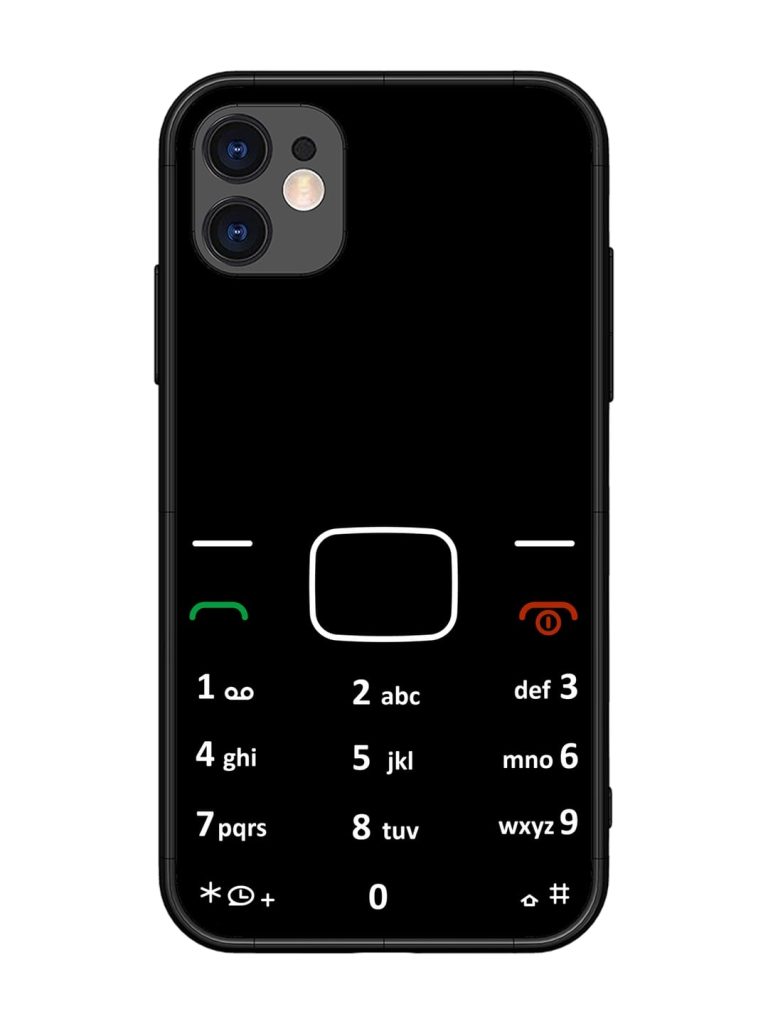 Retro Cellphone Bottons Glossy Metal Phone Cover for Apple Iphone 11
