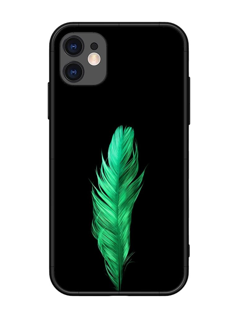 Feather Texture Glossy Metal Phone Cover for Apple Iphone 11