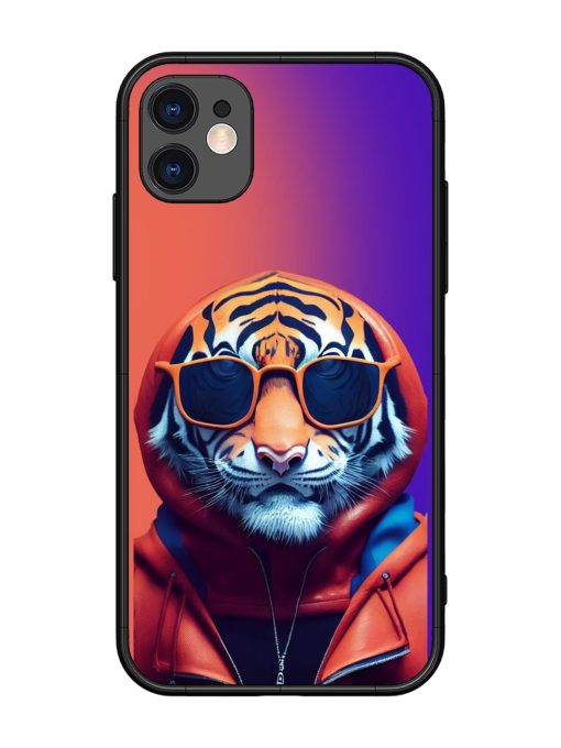 Tiger Animation Glossy Metal Phone Cover for Apple Iphone 11 Edge Zapvi