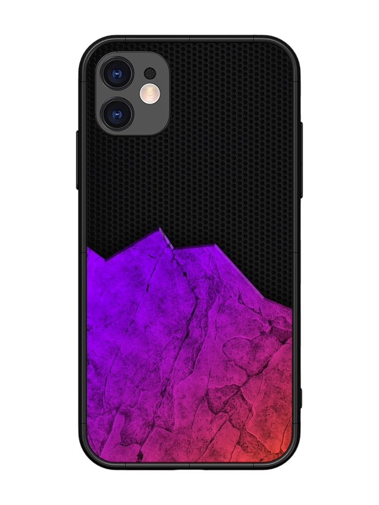 Minimalist Gradient Glossy Metal Phone Cover for Apple Iphone 11