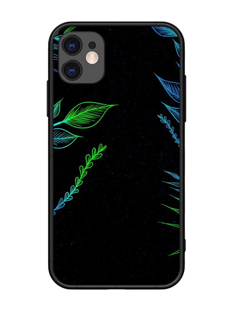 Aesthetic Neon Glossy Metal Phone Cover for Apple Iphone 11