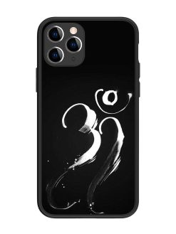 Om Logo Glossy Metal Phone Cover for Apple Iphone 11 Pro
