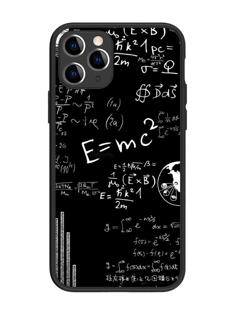E=Mc2 Mass?Energy Equivalence Glossy Metal Phone Cover for Apple Iphone 11 Pro