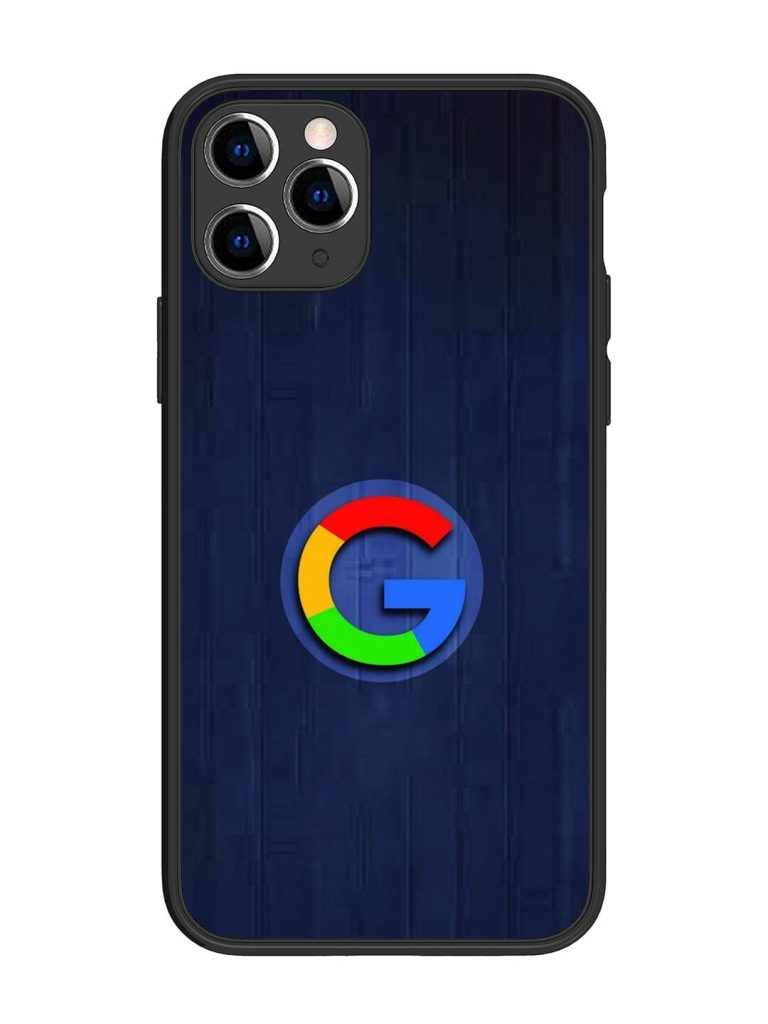Google Logo Printed Glossy Metal TPU Phone Cover for Apple Iphone 11 Pro