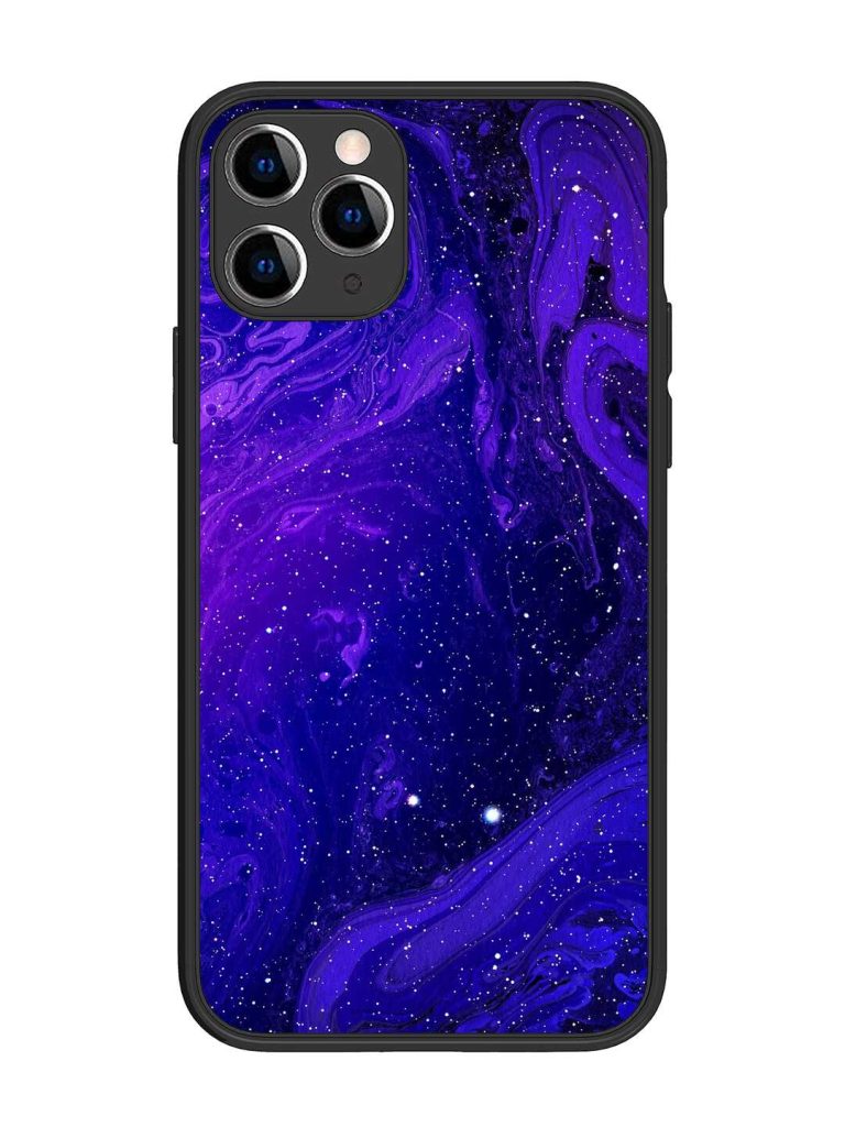 Galaxy Acrylic Abstract Art Glossy Metal Phone Cover for Apple Iphone 11 Pro