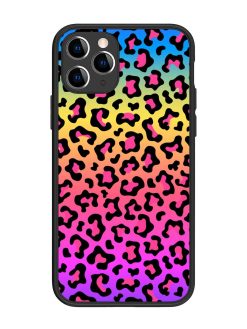 Neon Rainbow Colored Glossy Metal Phone Cover for Apple Iphone 11 Pro