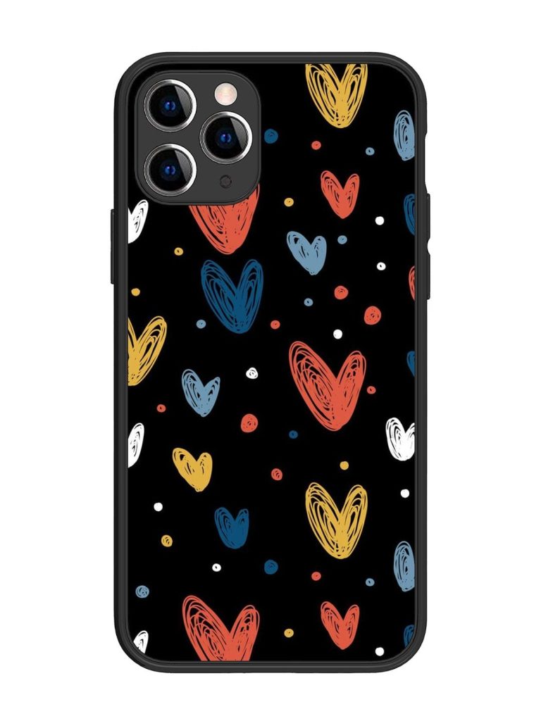 Happy Valentines Day Glossy Metal TPU Phone Cover for Apple Iphone 11 Pro