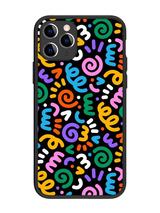 Colorful Seamless Vector Glossy Metal Phone Cover for Apple Iphone 11 Pro Edge Zapvi