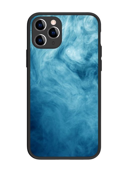 Blue Smoke Art Glossy Metal Phone Cover for Apple Iphone 11 Pro Edge Zapvi