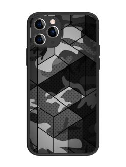 Hexagonal Pattern Glossy Metal Phone Cover for Apple Iphone 11 Pro